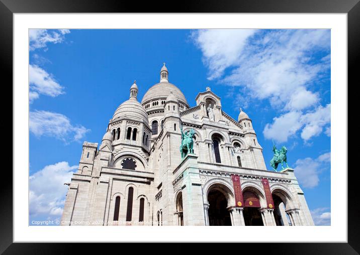 Sacre Coeur in Paris Framed Mounted Print by Chris Dorney