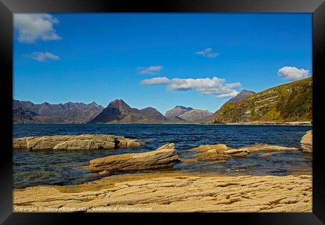 Looking across to the Cuillins from Elgol Framed Print by Jenny Hibbert