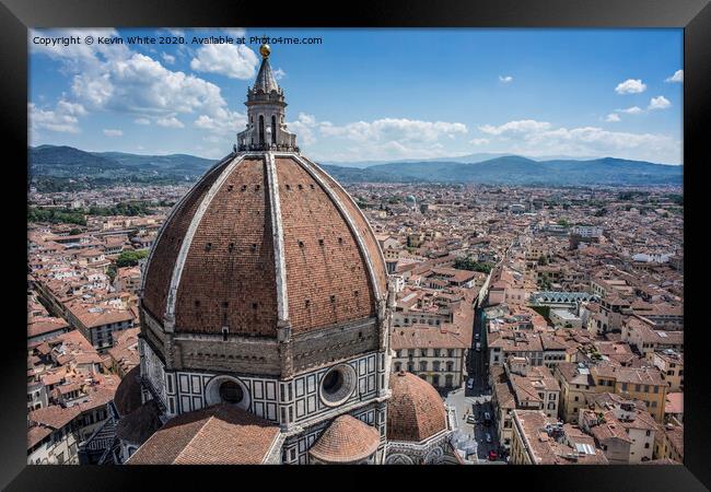 Florence from Bell Tower Framed Print by Kevin White