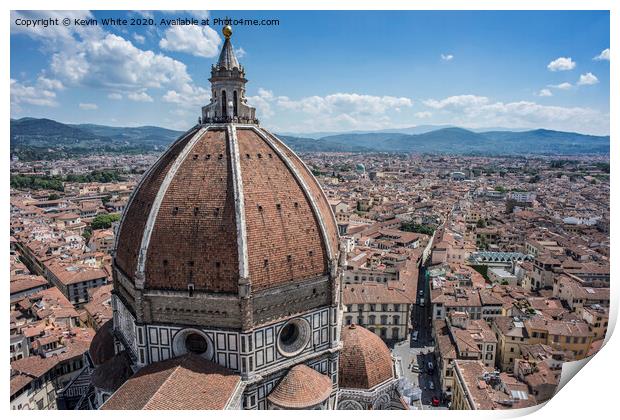 Florence from Bell Tower Print by Kevin White
