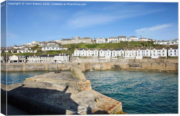 The Houses of Porthleven Canvas Print by Terri Waters