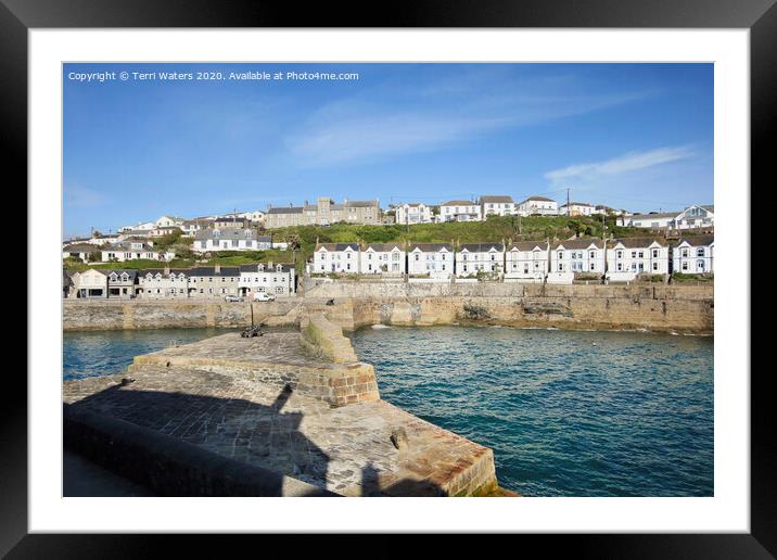 The Houses of Porthleven Framed Mounted Print by Terri Waters