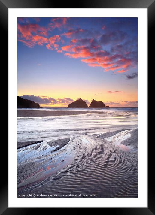 Holywell sunset Framed Mounted Print by Andrew Ray