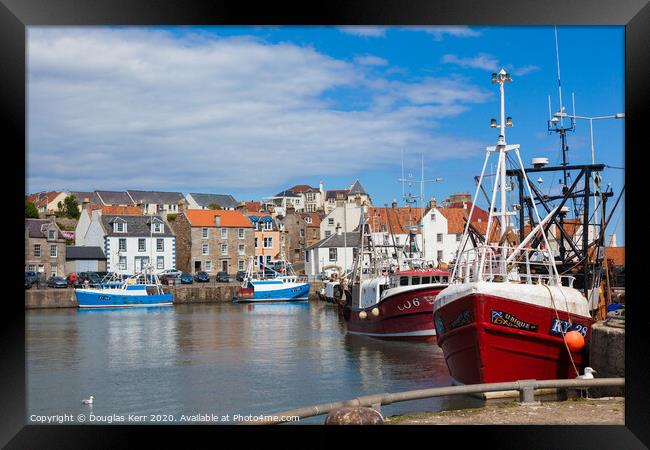 Pittenweem harbour fishing boats Framed Print by Douglas Kerr