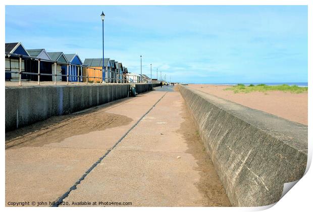 Seaside promenade at Sutton on Sea, Lincolnshire. Print by john hill