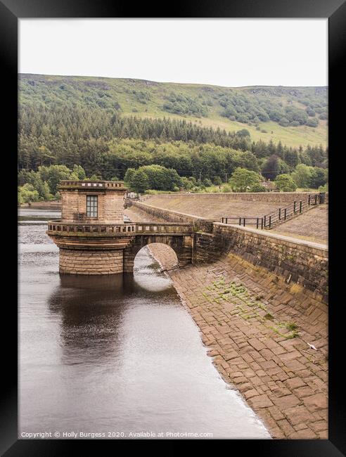 Lady-bowers Dam  Framed Print by Holly Burgess