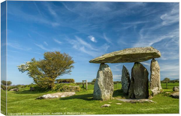 Pentre Ifan Burial Chamber Preseli Hills Pembs. Canvas Print by Nick Jenkins