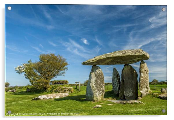 Pentre Ifan Burial Chamber Preseli Hills Pembs. Acrylic by Nick Jenkins