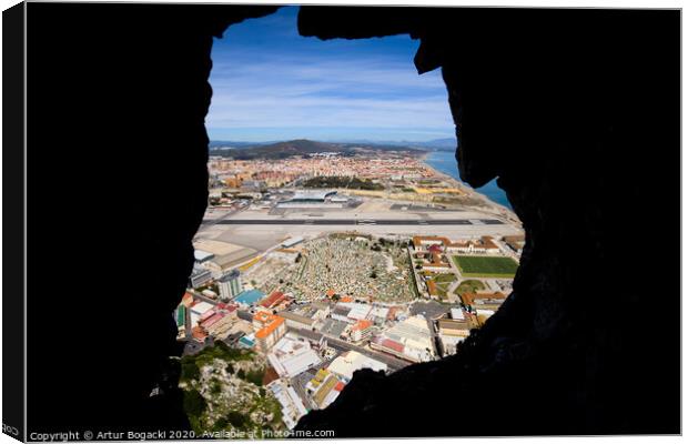 View From Inside Of The Gibraltar Rock Canvas Print by Artur Bogacki