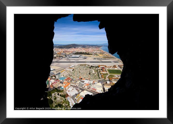 View From Inside Of The Gibraltar Rock Framed Mounted Print by Artur Bogacki