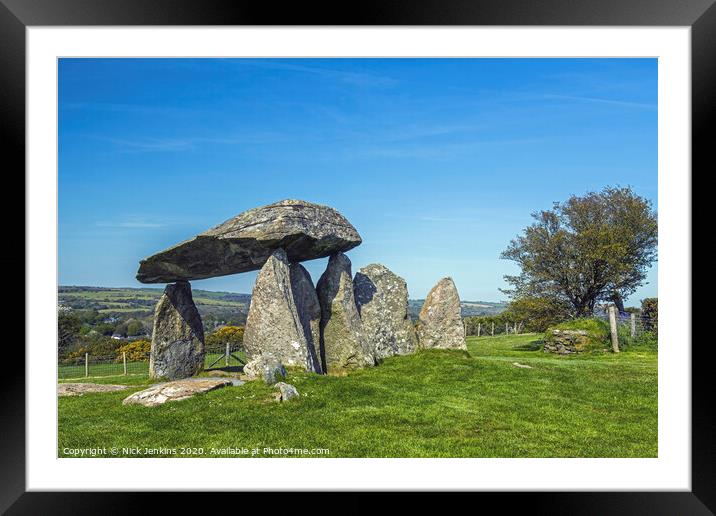 Pentre Ifan Megalithic Burial Chamber Preseli Hill Framed Mounted Print by Nick Jenkins