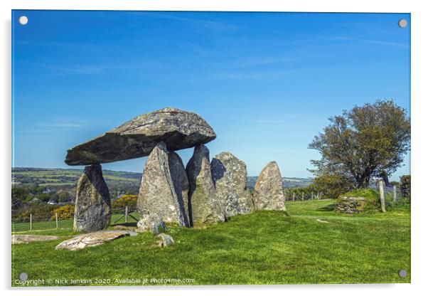 Pentre Ifan Megalithic Burial Chamber Preseli Hill Acrylic by Nick Jenkins