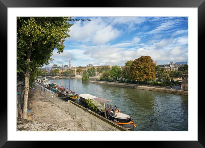 River Seine Paris Framed Mounted Print by Lynn Bolt