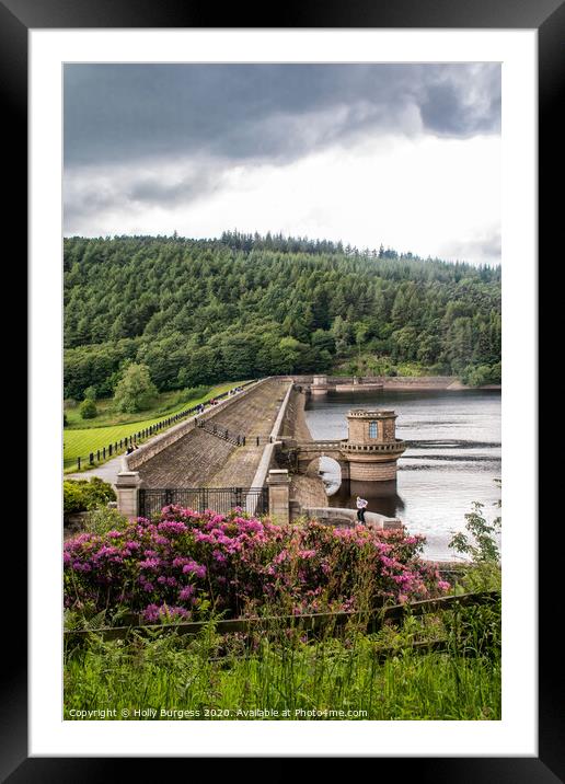 Lady bowers Dam + walk over the dam  Framed Mounted Print by Holly Burgess