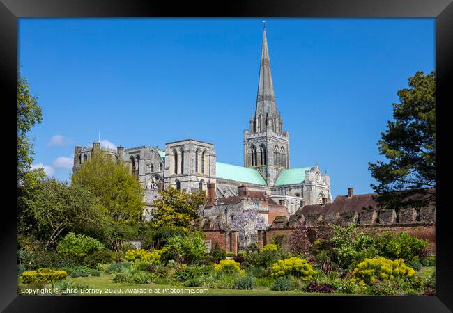 Chichester Cathedral in Sussex Framed Print by Chris Dorney