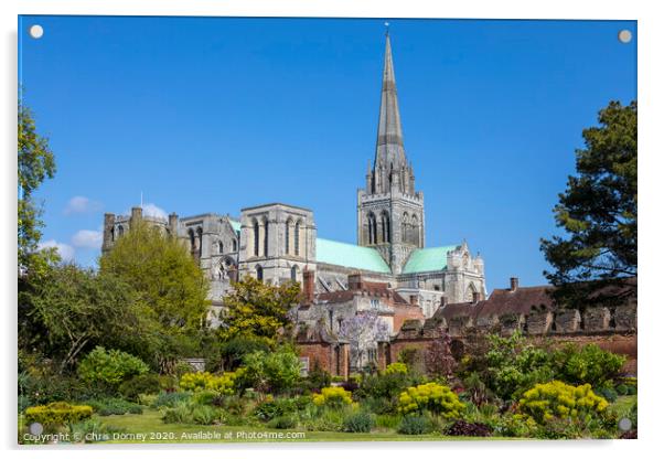 Chichester Cathedral in Sussex Acrylic by Chris Dorney