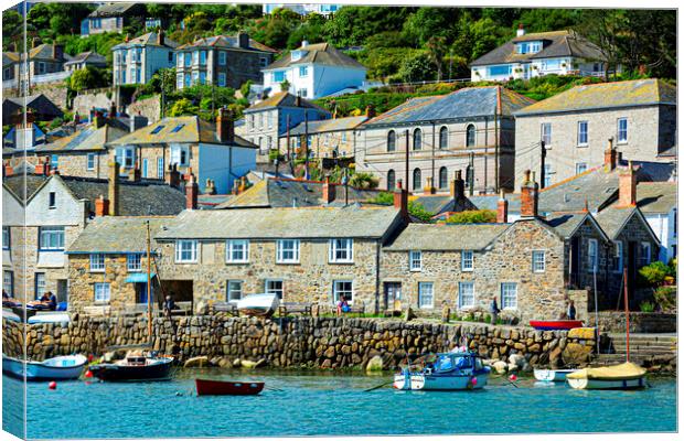 mousehole village cornwall Canvas Print by Kevin Britland