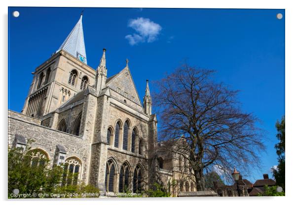 Rochester Cathedral in Kent Acrylic by Chris Dorney