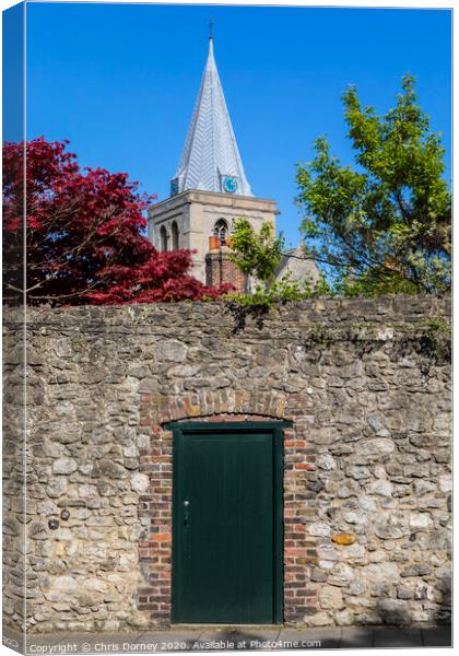 Rochester in Kent, UK Canvas Print by Chris Dorney