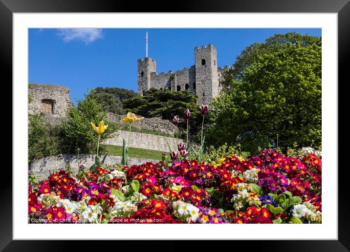 Rochester Castle in Kent, UK Framed Mounted Print by Chris Dorney