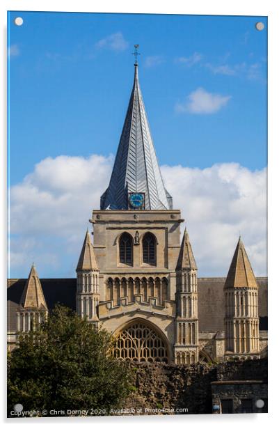 Rochester Cathedral in Kent Acrylic by Chris Dorney