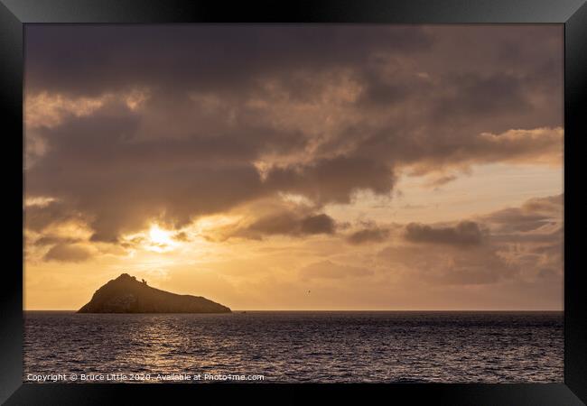 Sunrise at Thatcher's Rock in Torbay  Framed Print by Bruce Little