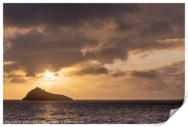 Sunrise at Thatcher's Rock in Torbay  Print by Bruce Little