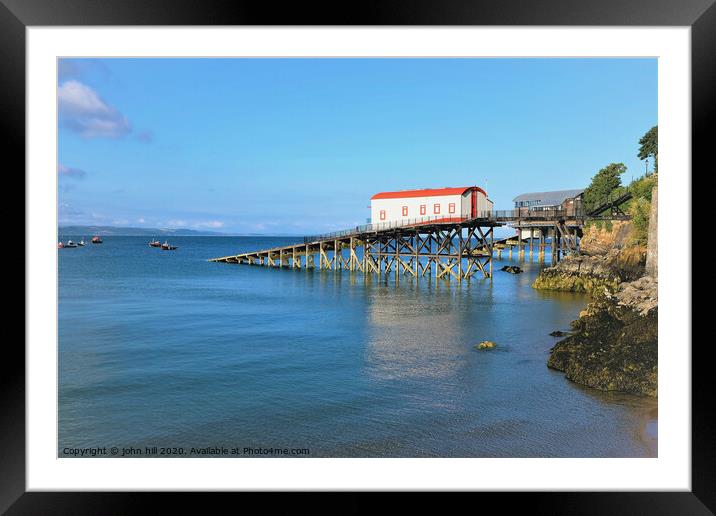 The old lifeboat station at Tenby, Wales.  Framed Mounted Print by john hill