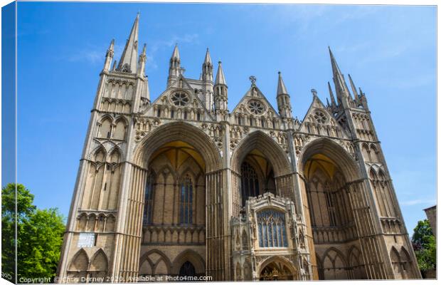 Peterborough Cathedral in the UK Canvas Print by Chris Dorney