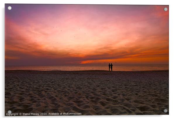 Sunset Romance Acrylic by Elaine Manley