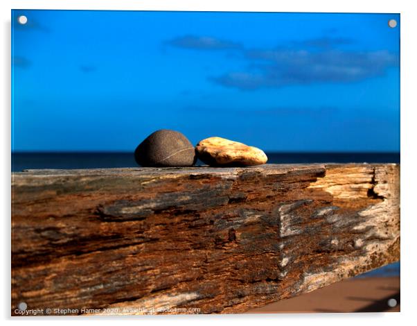 A Tale of Two Pebbles Acrylic by Stephen Hamer