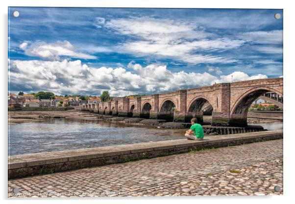 Berwick Up On  Tweed  Acrylic by Holly Burgess