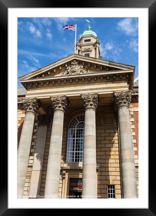 Peterborough Town Hall Framed Mounted Print by Chris Dorney