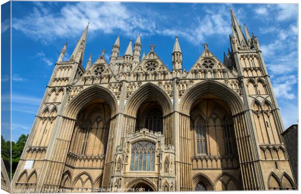 Peterborough Cathedral in the UK Canvas Print by Chris Dorney