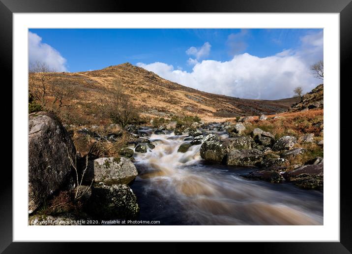 Rapids in Tavy Cleave, Dartmoor Framed Mounted Print by Bruce Little