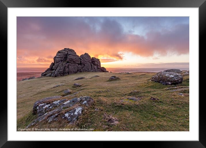 Sunrise at Hay Tor Framed Mounted Print by Bruce Little