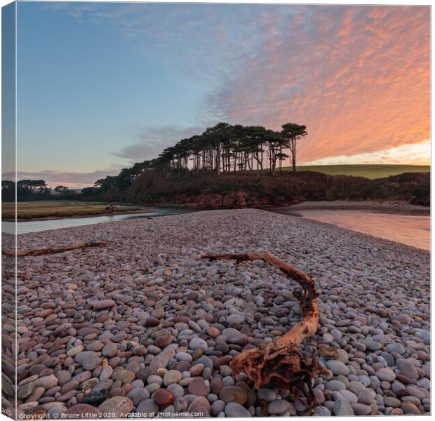 Sunrise at Budleigh Salterton Canvas Print by Bruce Little