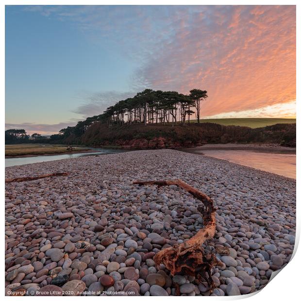 Sunrise at Budleigh Salterton Print by Bruce Little