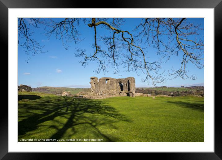 Kendal Castle in Cumbria Framed Mounted Print by Chris Dorney