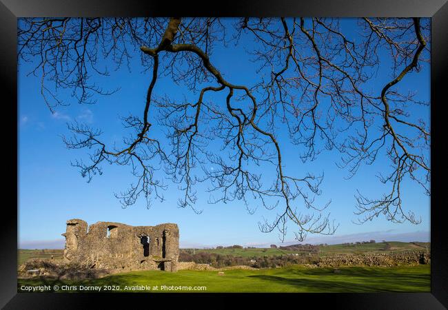 Kendal Castle in Cumbria Framed Print by Chris Dorney