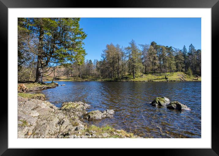 Tarn Hows in the Lake District Framed Mounted Print by Chris Dorney