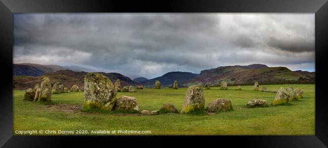 Castlerigg Stone Circle in the Lake District Framed Print by Chris Dorney