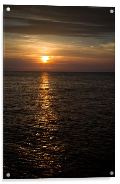 Cromer Sunset Acrylic by Simon Wrigglesworth
