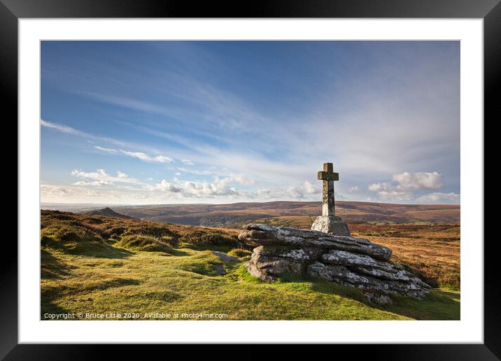 Cave Penney Cross, Dartmoor Framed Mounted Print by Bruce Little