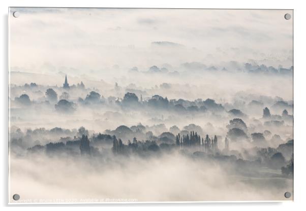 Castlemorton Fog Acrylic by Bruce Little