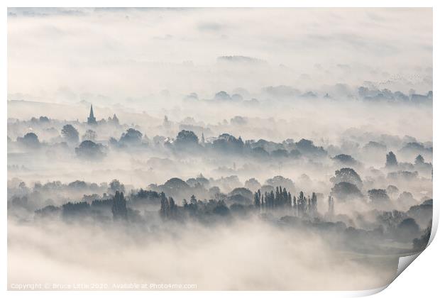Castlemorton Fog Print by Bruce Little