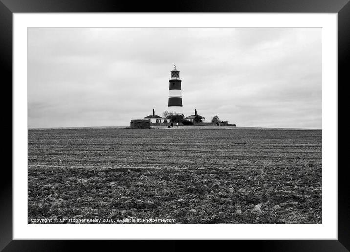 Happisburgh Lighthouse  Framed Mounted Print by Christopher Keeley