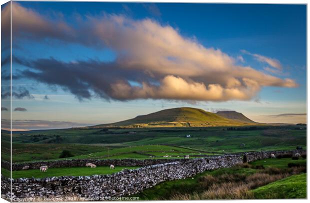cloud over ingleborough Canvas Print by kevin cook