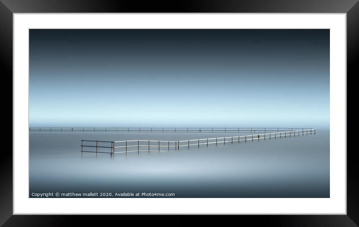 Brightlingsea Pool Framed Mounted Print by matthew  mallett