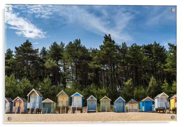 Beach huts at Wells next the Sea Acrylic by Jason Wells